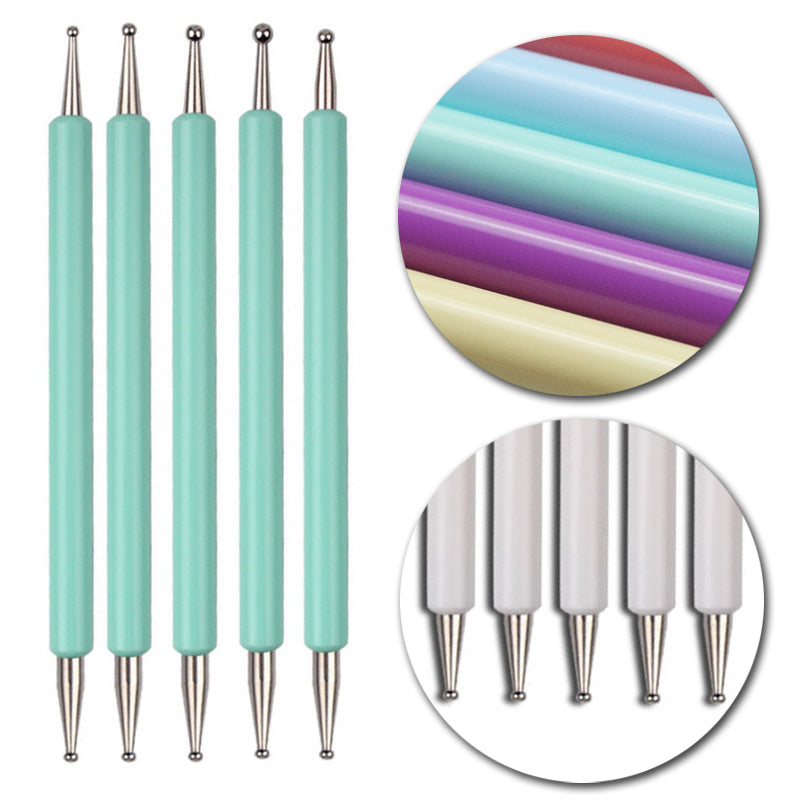 Double-Ended Nail Art Dotting Tool Set (5pcs) by HitMyNeed