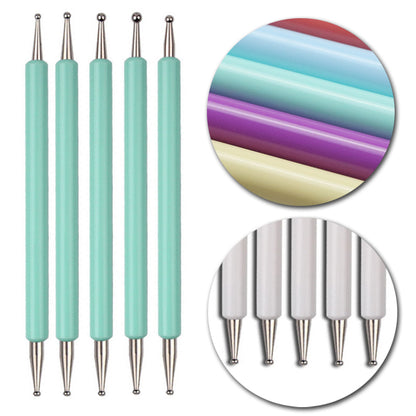 Double-Ended Nail Art Dotting Tool Set (5pcs) by HitMyNeed