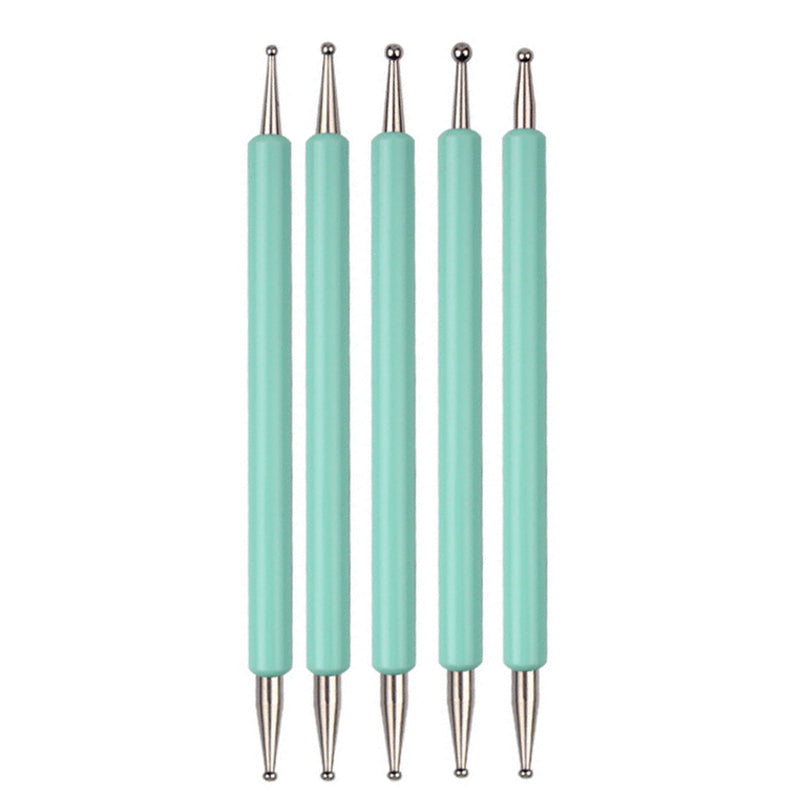 Double-Ended Nail Art Dotting Tool Set (5pcs) lake-blue by HitMyNeed