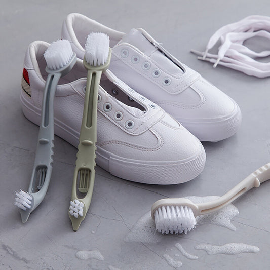 Double-Head Shoe Cleaning Brush with Ergonomic Handle by HitMyNeed