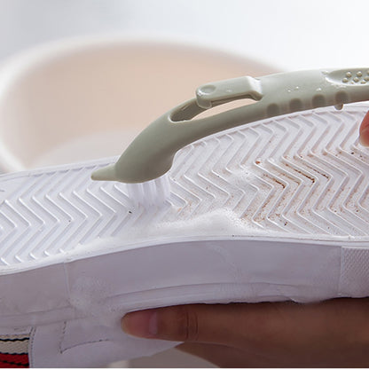 Double-Head Shoe Cleaning Brush with Ergonomic Handle by HitMyNeed