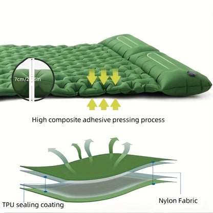 Double Inflatable Camping Mattress with Pillow Pump by HitMyNeed