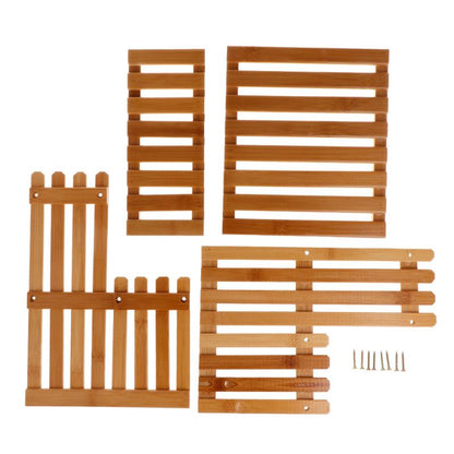 Double Layer Bamboo Wooden Flower Rack Stand by HitMyNeed