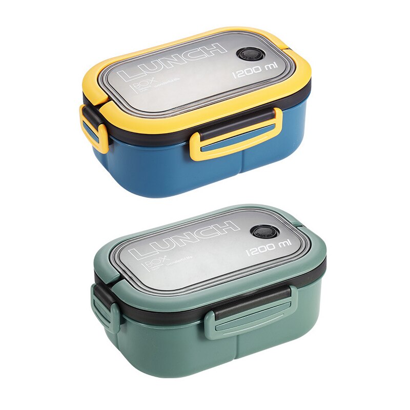 Double Layer Microwave Lunch Box with Cutlery by HitMyNeed