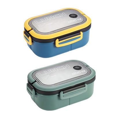 Double Layer Microwave Lunch Box with Cutlery by HitMyNeed