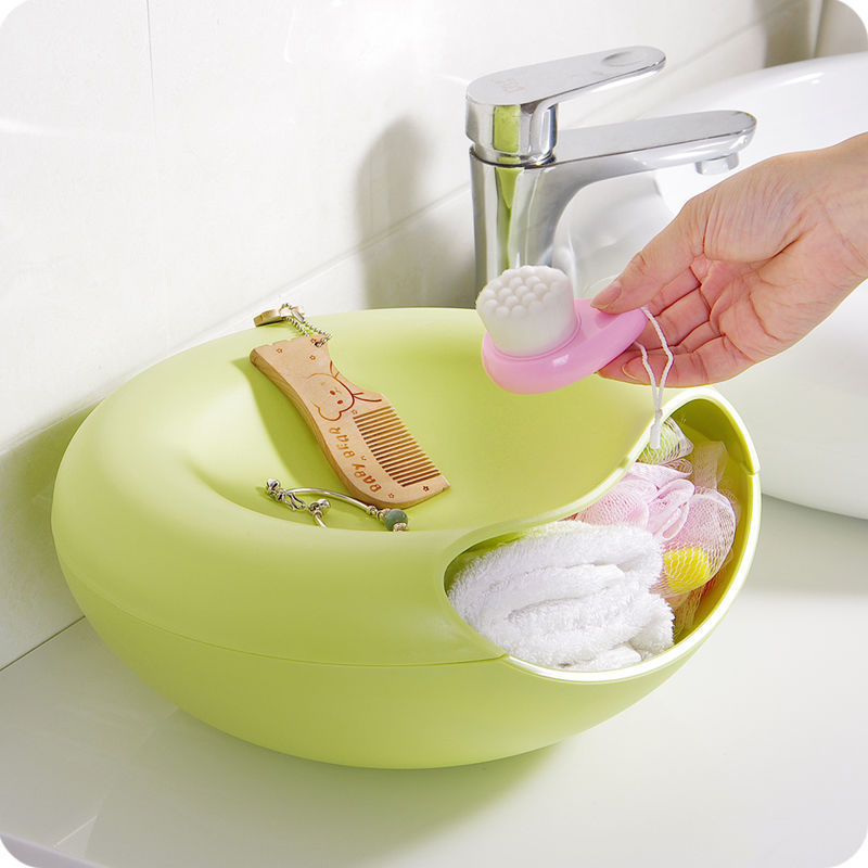 Double Layer Snack Bowl with Phone Holder Stand by HitMyNeed