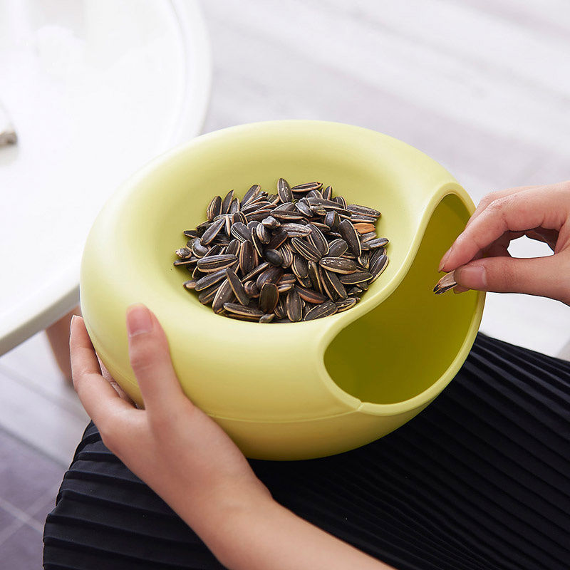 Double Layer Snack Bowl with Phone Holder Stand by HitMyNeed