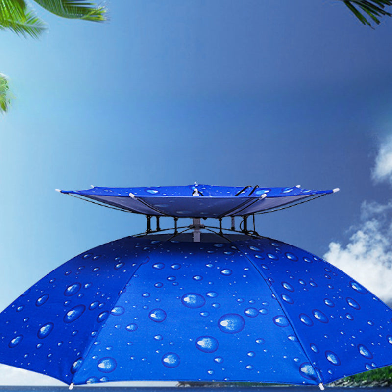 Double Layer UV Resistant Fishing Umbrella Hat by HitMyNeed