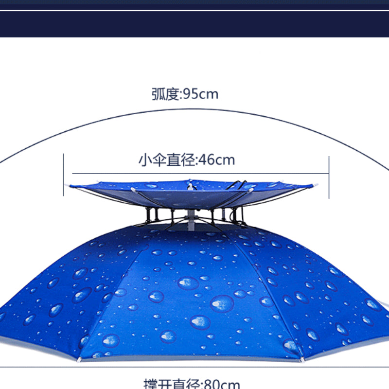 Double Layer UV Resistant Fishing Umbrella Hat double-layer-water by HitMyNeed