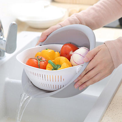 Double Layer Vegetable Drain and Wash Basket by HitMyNeed