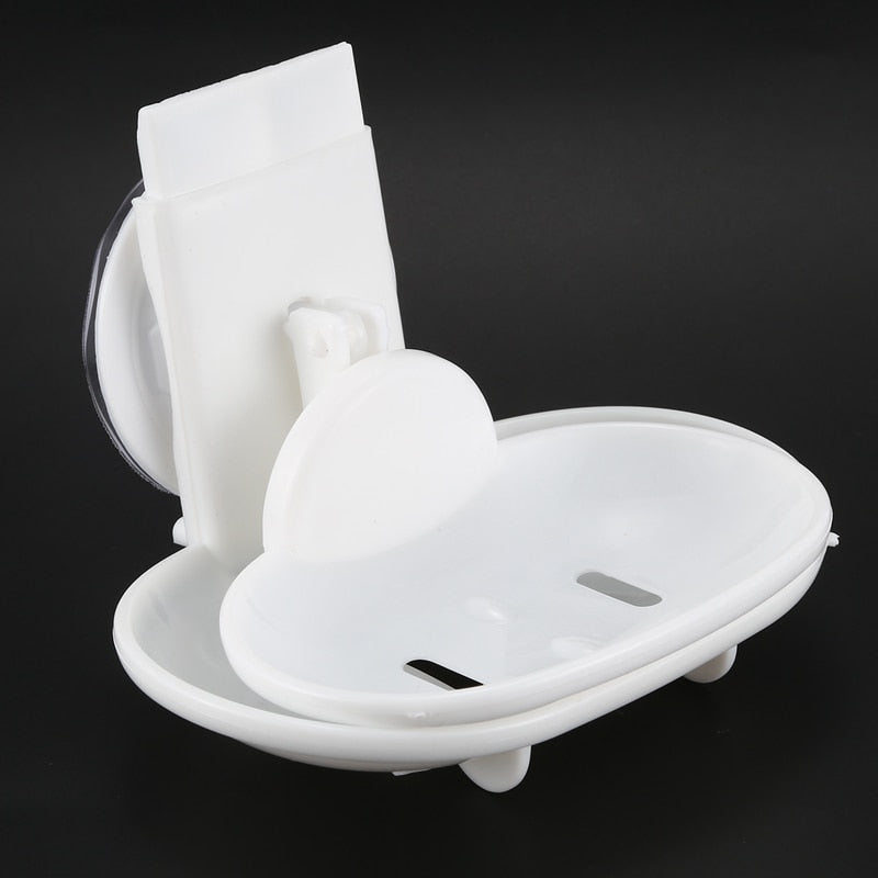 Double Layer Wall-Mounted Plastic Soap Rack by HitMyNeed