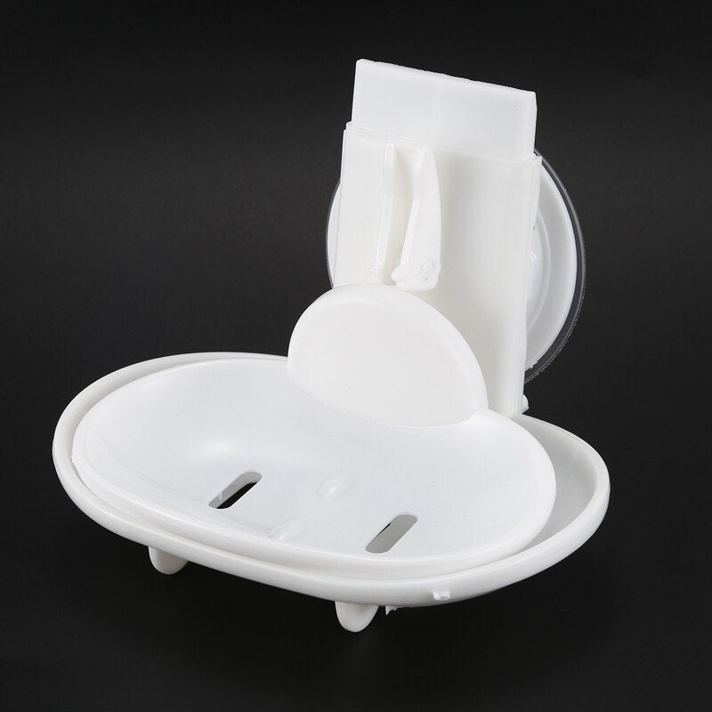 Double Layer Wall-Mounted Plastic Soap Rack by HitMyNeed
