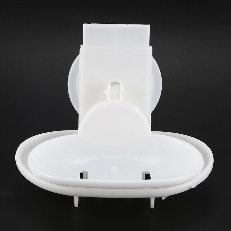 Double Layer Wall-Mounted Plastic Soap Rack by HitMyNeed