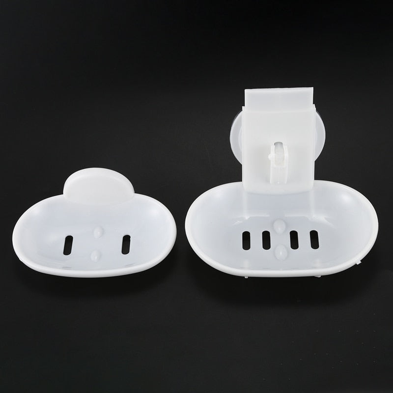 Double Layer Wall-Mounted Plastic Soap Rack by HitMyNeed