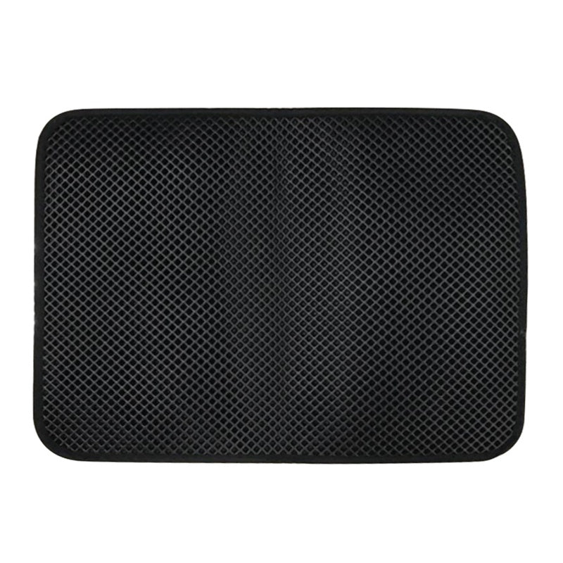 Double Layer Waterproof Cat Litter Mat black 46x60cm-foldable by HitMyNeed