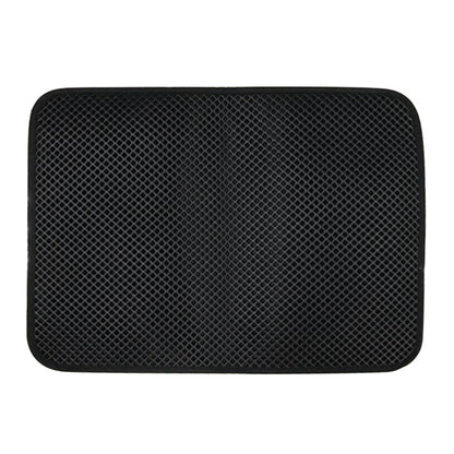 Double Layer Waterproof Cat Litter Mat black 46x60cm-foldable by HitMyNeed