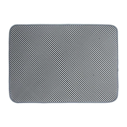 Double Layer Waterproof Cat Litter Mat grey 45x30cm by HitMyNeed