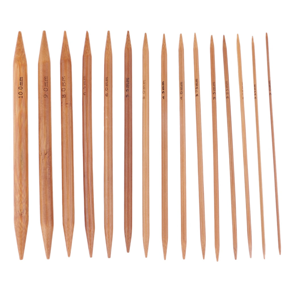 Double Pointed Bamboo Knitting Needle Set (75pcs) by HitMyNeed