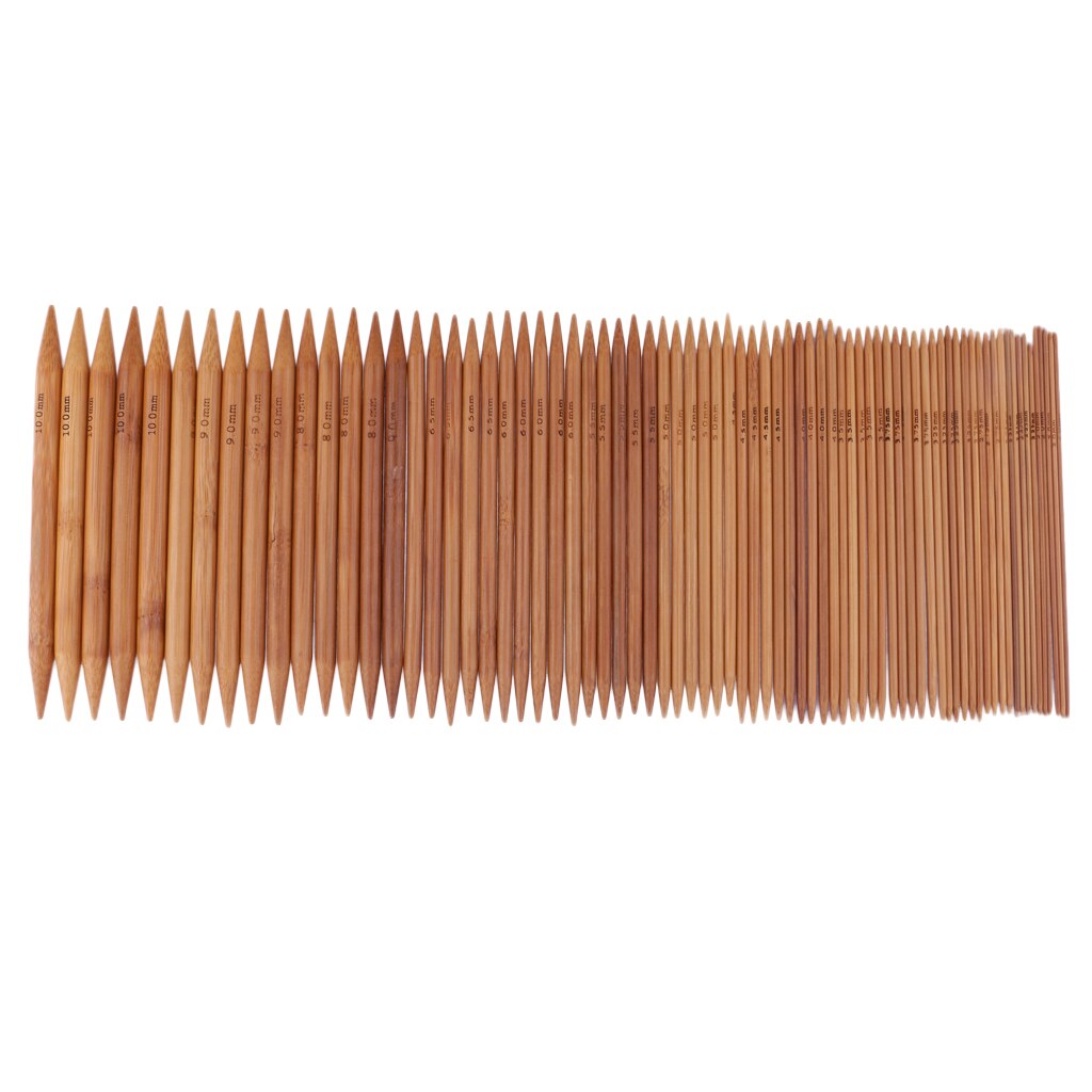 Double Pointed Bamboo Knitting Needle Set (75pcs) by HitMyNeed