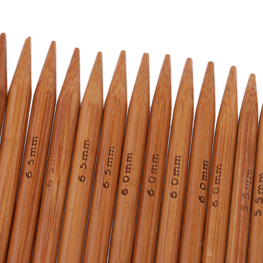Double Pointed Bamboo Knitting Needle Set (75pcs) by HitMyNeed