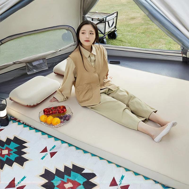 Double Self-Inflating Camping Mattress 10cm Thick single-mat by HitMyNeed