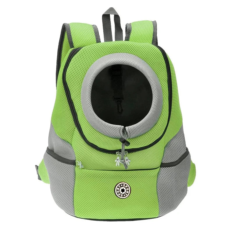 Double Shoulder Outdoor Dog Carrier Backpack green l-41x24x52cm by HitMyNeed