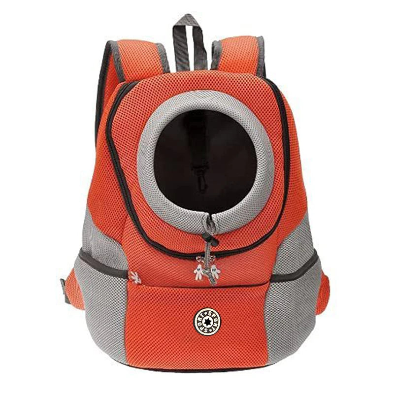 Double Shoulder Outdoor Dog Carrier Backpack orange l-41x24x52cm by HitMyNeed