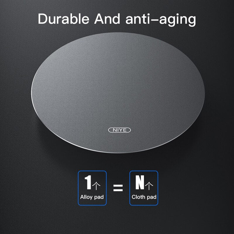 Double-Sided Aluminum Gaming Mouse Pad 200x200mm by HitMyNeed