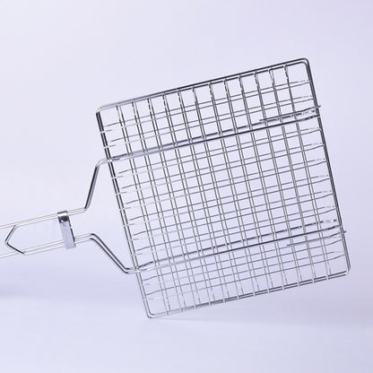 Double-Sided BBQ Grill Net with Wooden Handle by HitMyNeed