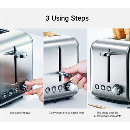 Double-Sided Bread Toaster 770W Stainless Steel by HitMyNeed