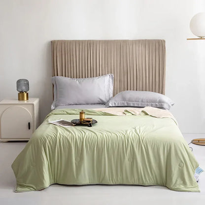 Double-Sided Cooling Blanket Lightweight Summer Quilt green 200x230cm-1-55kg by HitMyNeed