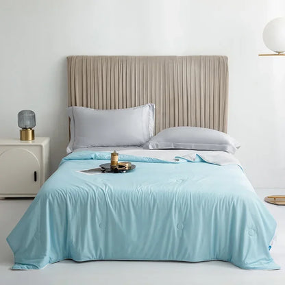 Double-Sided Cooling Blanket Lightweight Summer Quilt sky-blue 200x230cm-1-55kg by HitMyNeed