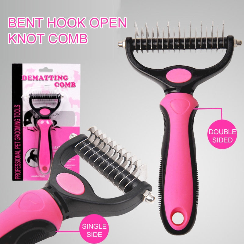 Double-Sided Dematting Tool for Pet Coats by HitMyNeed