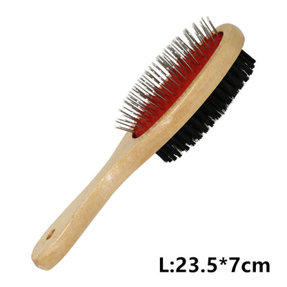 Double Sided Dog Brush with Wooden Handle by HitMyNeed