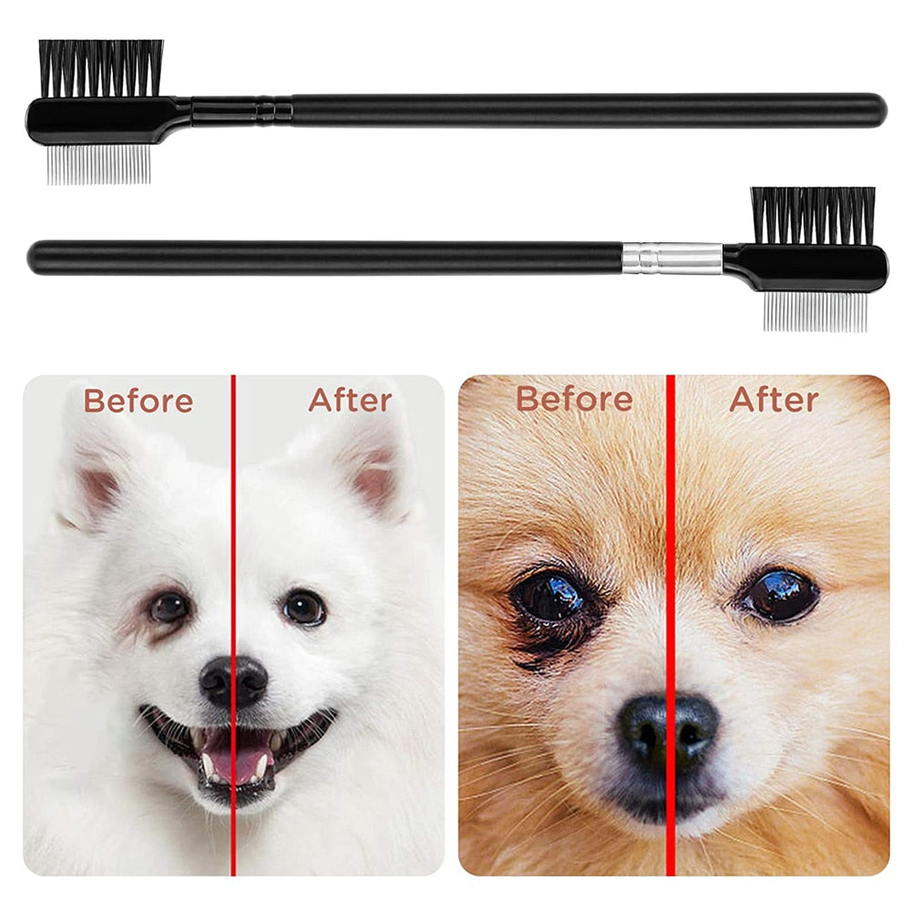 Double-Sided Dog Eye Comb with Gentle Brush by HitMyNeed