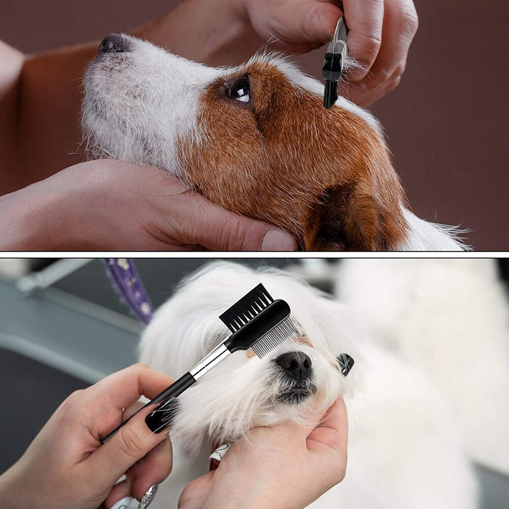 Double-Sided Dog Eye Comb with Gentle Brush by HitMyNeed