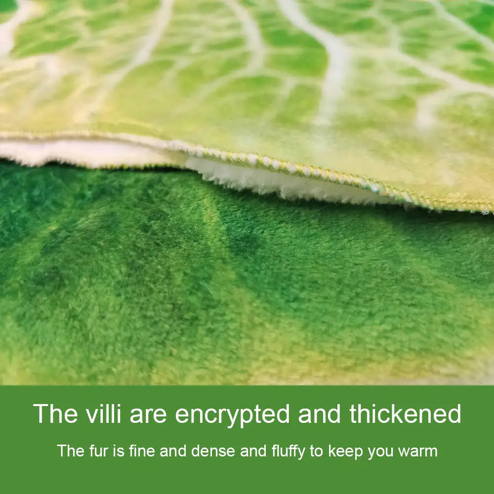 Double-Sided Flannel Cabbage Throw Blanket by HitMyNeed