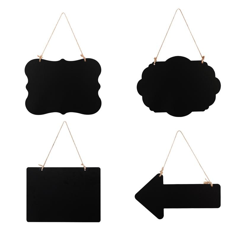 Double-Sided Hanging Chalkboard Sign Set (4-Pack) by HitMyNeed