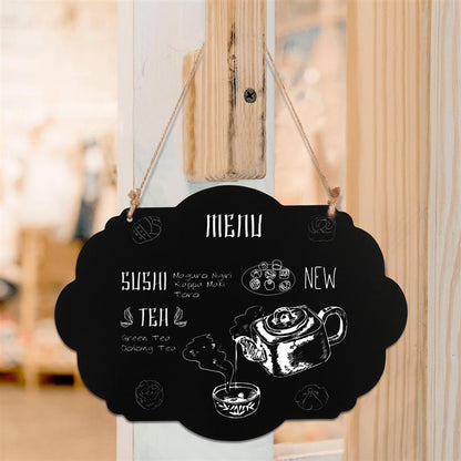 Double-Sided Hanging Chalkboard Sign Set (4-Pack) by HitMyNeed