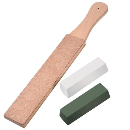Double-Sided Leather Sharpening Strop with Compound by HitMyNeed