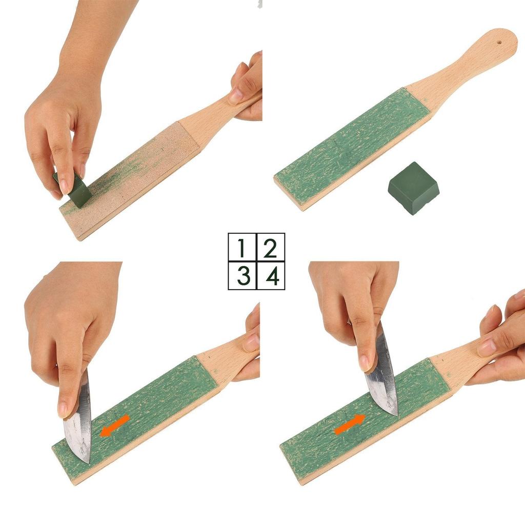 Double-Sided Leather Sharpening Strop with Compound by HitMyNeed
