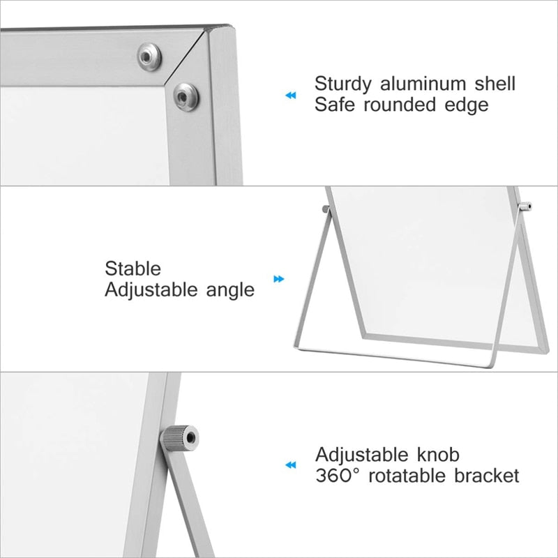 Double-Sided Portable Whiteboard with 360° Stand by HitMyNeed