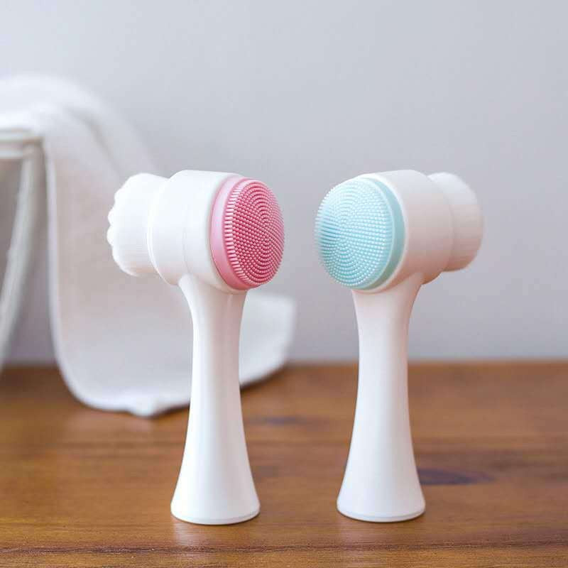 Double-Sided Silicone Facial Cleansing Brush by HitMyNeed
