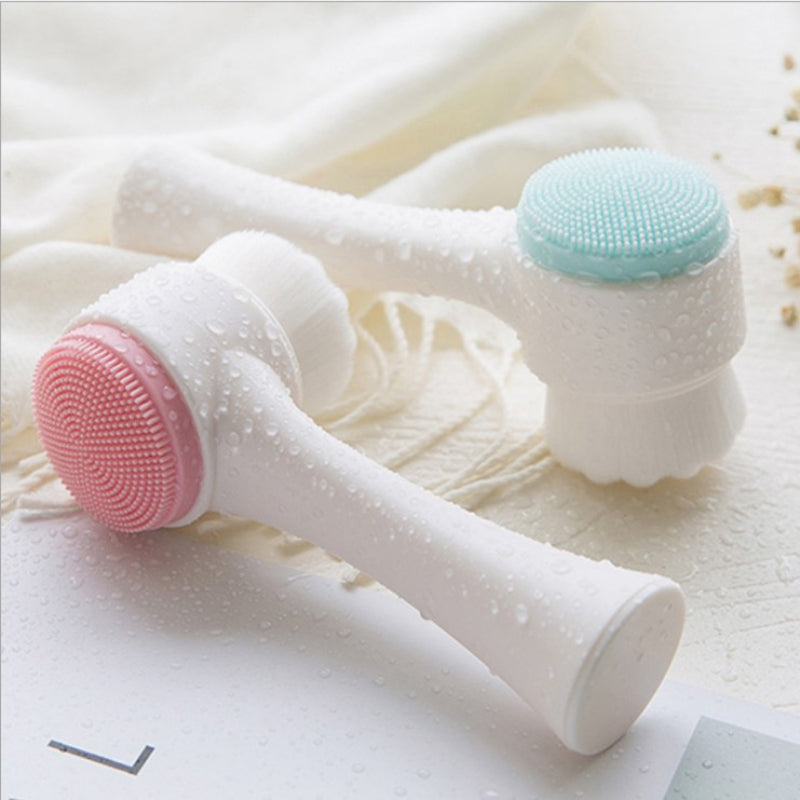 Double-Sided Silicone Facial Cleansing Brush by HitMyNeed