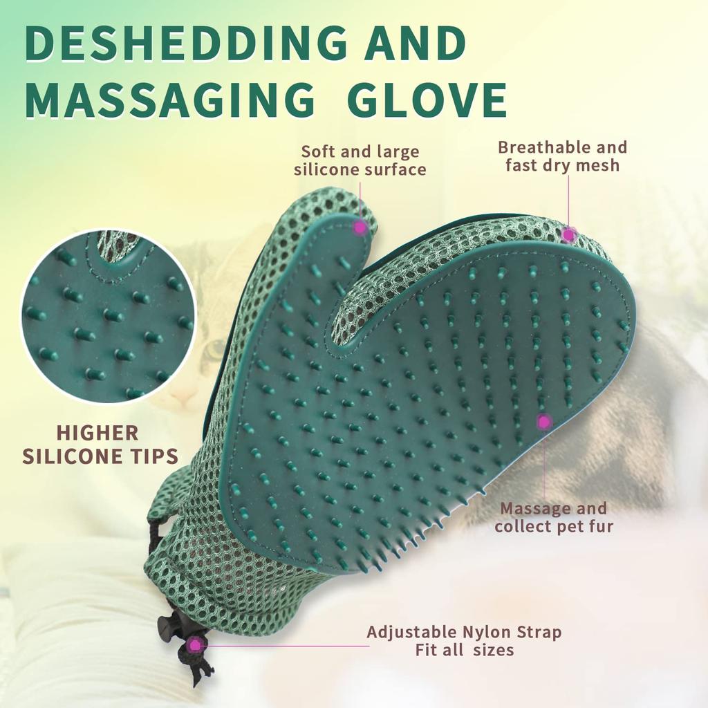 Double Sided Silicone Mitt Brush for Cats by HitMyNeed