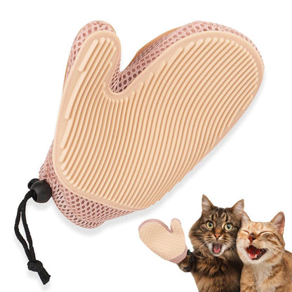 Double Sided Silicone Mitt Brush for Cats pink by HitMyNeed