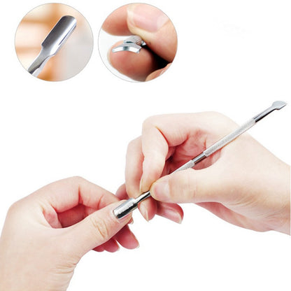 Double Sided Stainless Steel Cuticle Remover Set by HitMyNeed