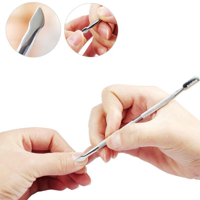 Double Sided Stainless Steel Cuticle Remover Set by HitMyNeed