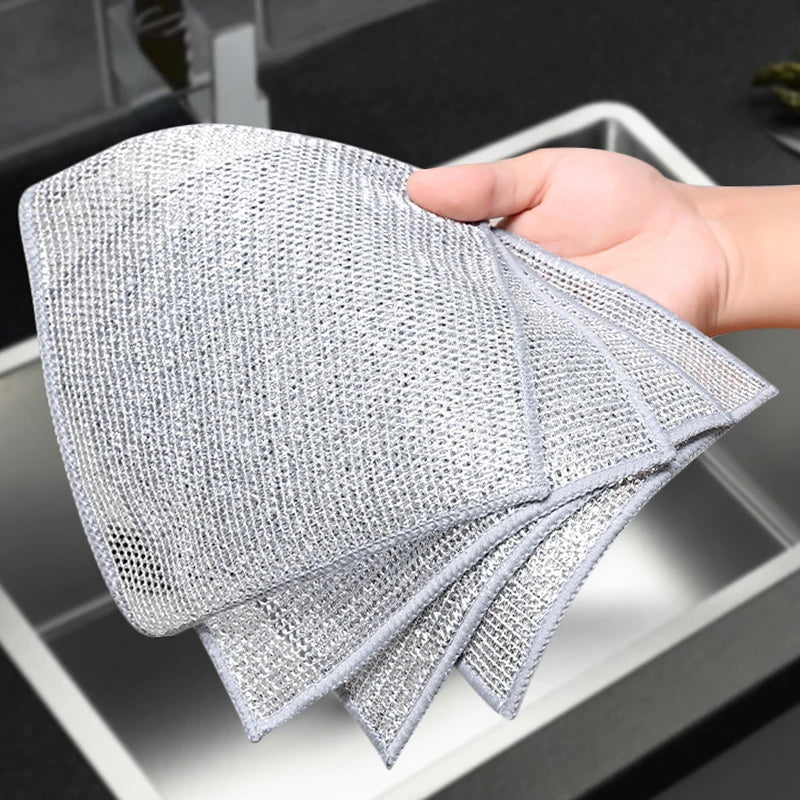 Double-Sided Steel Wire Dishcloth Scrubber Rag by HitMyNeed