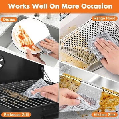Double-Sided Steel Wire Dishcloth Scrubber Rag by HitMyNeed